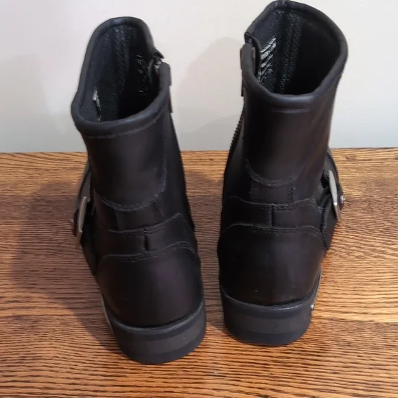 XElement Mens Black Leather Ankle Boots Size 10.5 - Picture 4 of 12